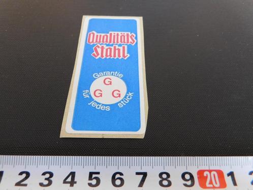 sticker Qualitäts Stahl Garantie für jedes stuck, Verzamelen, Stickers, Zo goed als nieuw, Bedrijf of Vereniging, Ophalen