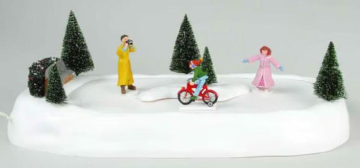 Department 56 A new bike for Christmas (Past bij Lemax), Diversen, Kerst, Zo goed als nieuw, Verzenden