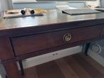 19e-eewse schrijftafel/Bureau met Lederen inleg, Ophalen, Gebruikt, Bureau