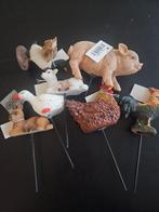 Set van 7 boerderijdieren op stok – tuin/planten decorat, Ophalen of Verzenden, Zo goed als nieuw
