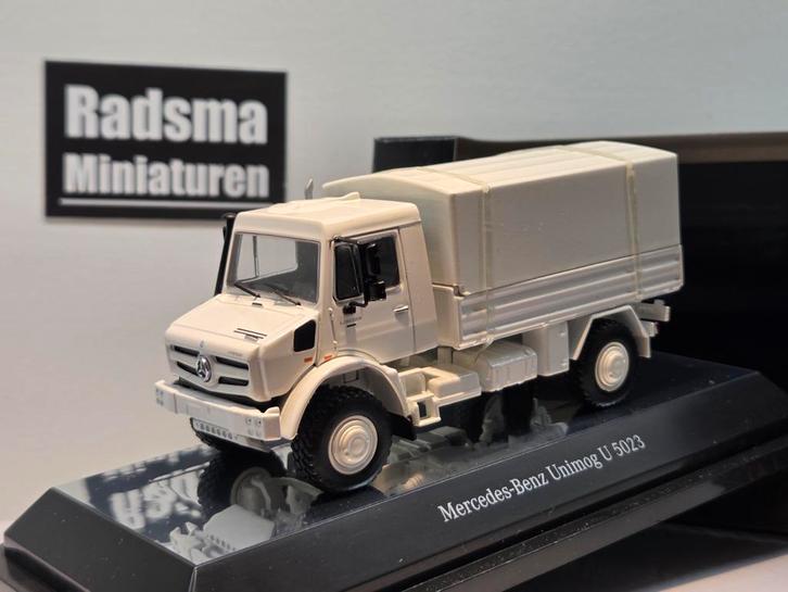 Mercedes-Benz Unimog U5000 - Wit - 1:50 NZG, Hobby en Vrije tijd, Modelauto's | 1:50, Nieuw, Auto, NZG, Ophalen of Verzenden