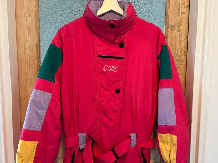 Knalz roze Retro Vintage Fout Skipak S, Kleding | Dames, Wintersportkleding, Zo goed als nieuw, Pak, Maat 36 (S), Ophalen of Verzenden