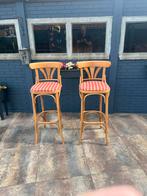 Houten Barkrukken Set van 2, Gebruikt, Met voetsteun, Ophalen of Verzenden, 90 cm of meer