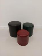 Vintage voetenbankje poefjes hocker mid century design Kruk, .., Minder dan 50 cm, Hout, Ophalen of Verzenden
