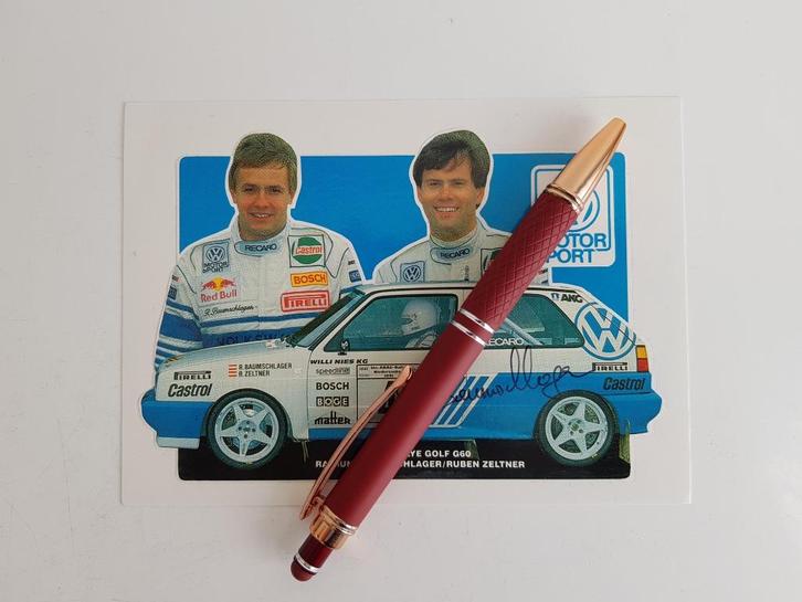 VOLKSWAGEN - Rallye Golf G60 - Baumschlager - Gesigneerd, Boeken, Auto's | Folders en Tijdschriften, Zo goed als nieuw, Volkswagen