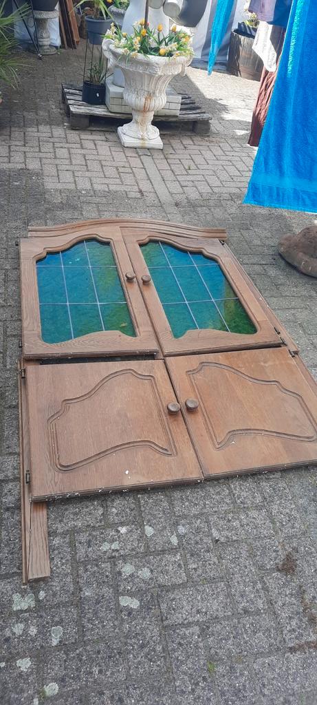 Eiken Kastfront met Glas - Pipo/Woonwagen Decoratie, Doe-het-zelf en Verbouw, Deuren en Horren, Ophalen