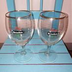 Lady Heineken bierglazen op voet 2 stuks, Ophalen, Gebruikt, Glas of Glazen, Heineken