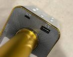 Gouden microfoon karaoke draadloos, Gebruikt, ., Overige typen, Ophalen of Verzenden