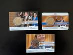 3 coincards 2 Euro Koningsdubbelportret, Postzegels en Munten, Munten | Nederland, Ophalen of Verzenden, Koning Willem III, Euro's