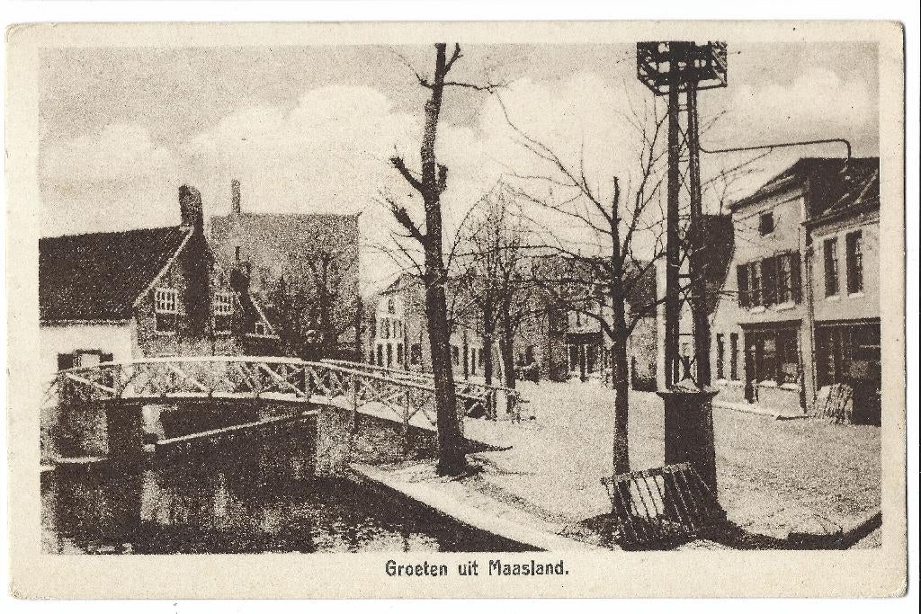 Maasland, Groeten uit Maasland, Verzenden, 1920 tot 1940, Gelopen, Zuid-Holland