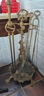 Antieke openhaard set, Ophalen of Verzenden, Gebruikt, Hout, Houtkachel