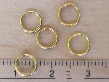 kra. 50 stuks vergulde splijtringetjes 6mm - laatsten  beschikbaar voor biedingen