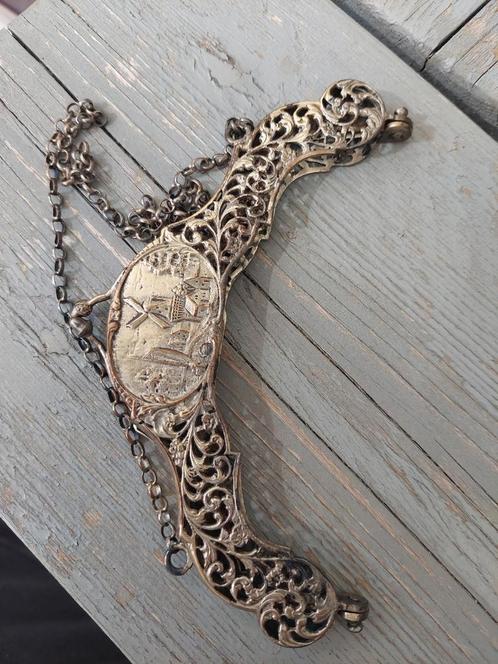 Vintage Hollandse Kragenhanger met Molen, Antiek en Kunst, Antiek | Overige Antiek, Ophalen of Verzenden