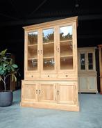Hoge Vitrinekast | Servieskast | Buffetkast | Teak #2111, 200 cm of meer, 150 tot 200 cm, Ophalen of Verzenden, Teakhout