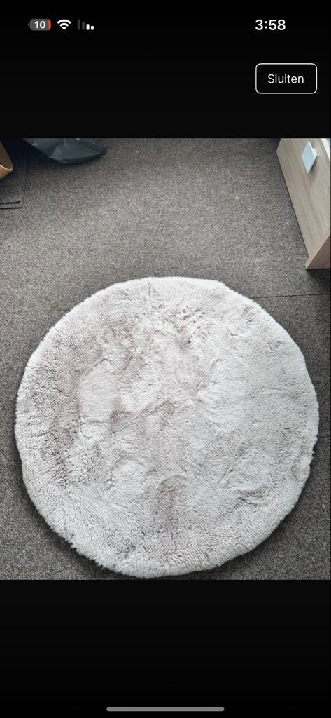 Rond vloerkleed - Zachte textuur, Huis en Inrichting, Stoffering | Tapijten en Kleden, Zo goed als nieuw, 50 tot 100 cm, Rond