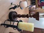 Kaarsenstandaard x 3, Huis en Inrichting, Woonaccessoires | Kandelaars en Kaarsen, Ophalen, Gebruikt, 50 tot 75 cm, Bruin