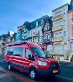 Unieke 2-pers off-grid rode buscamper met vele extra's, Chemisch toilet, Buscamper of Camperbus, Ford, Tot en met 2