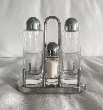 Zout peper olie en azijn houder Alessi ZGAN Condiment set beschikbaar voor biedingen