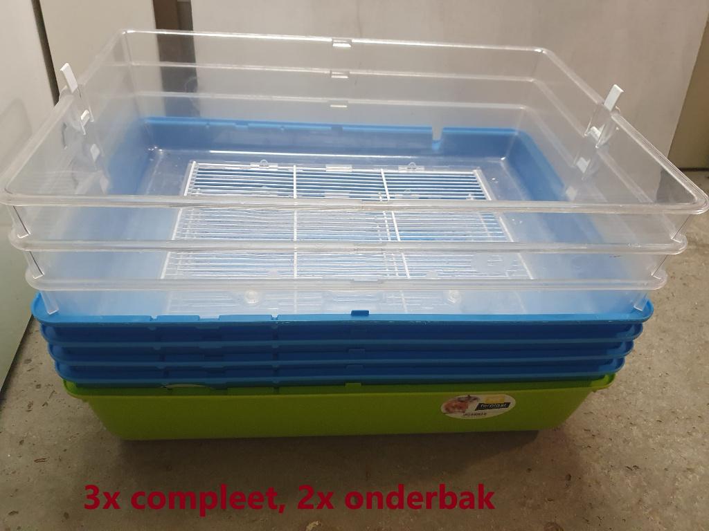 2x onderbak miniduna, Dieren en Toebehoren, Kooi, Gebruikt, Minder dan 75 cm, Ophalen
