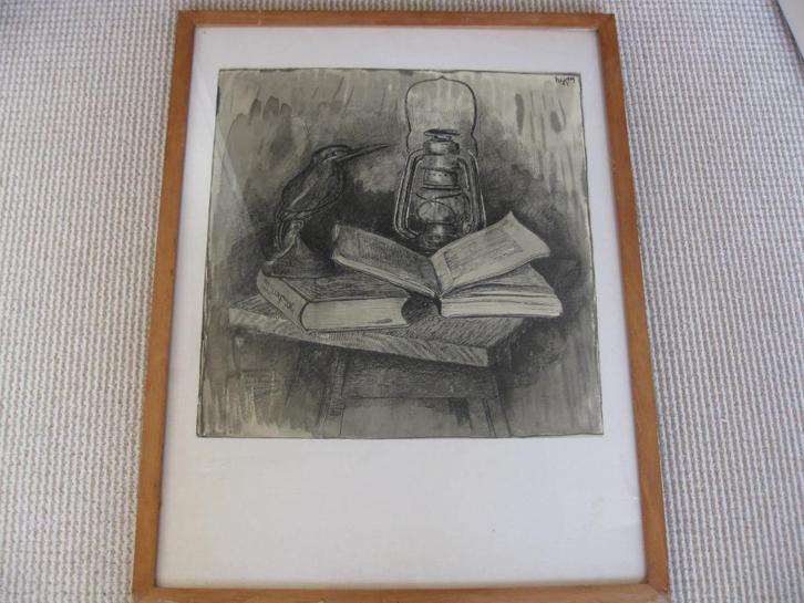 Phil Grisel ( 1923-2008). Pentekening/ aquarel. 1942., Antiek en Kunst, Kunst | Schilderijen | Klassiek, Ophalen