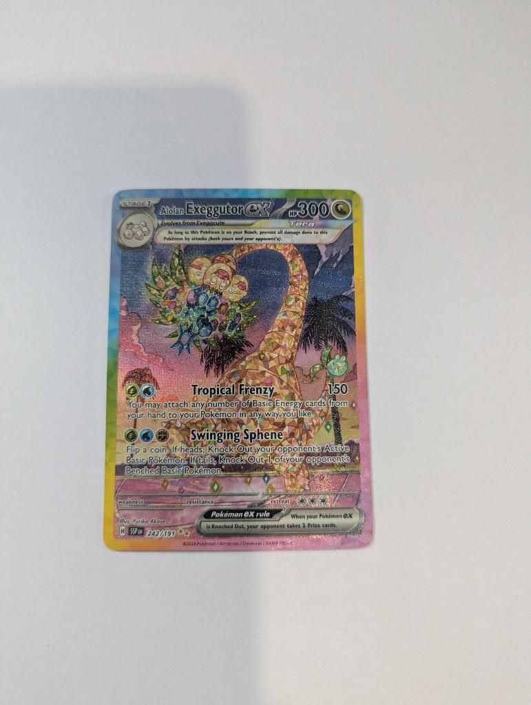 Alolan Exeggutor ex #242 Pokemon Surging Sparks, Ophalen of Verzenden, Zo goed als nieuw, Losse kaart