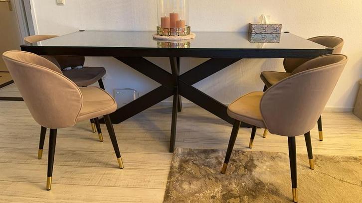 Richmond Eettafel met Stoelen, Huis en Inrichting, Tafels | Eettafels, Zo goed als nieuw, 100 tot 150 cm, 150 tot 200 cm, Vier personen