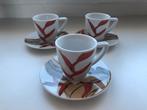 3 x Nespresso koffiekopjes met schotels floral design, Verzamelen, Ophalen of Verzenden, Porselein, Kop en/of schotel