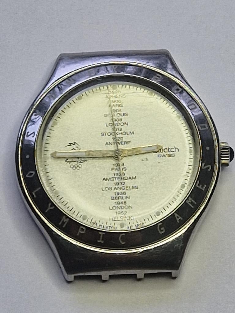 Herenhorloge Swatch Sydney 2000, Sieraden, Tassen en Uiterlijk, Horloges | Heren, Gebruikt, Staal, Polshorloge, Swatch