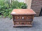 Vintage Houten Kastje met 2 Lades, Huis en Inrichting, Ophalen, Gebruikt, Minder dan 45 cm, Minder dan 55 cm