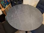 Eettafel met marmerprint, Huis en Inrichting, Ophalen, Overige materialen, Gebruikt, Rond