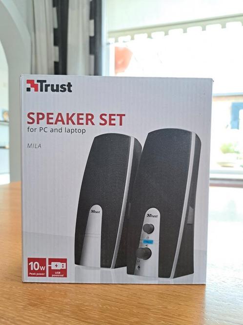 GRATIS   Trust MILA 2.0 SPEAKER SET    in Prima staat, Audio, Tv en Foto, Luidsprekers, Zo goed als nieuw, Front, Rear of Stereo speakers