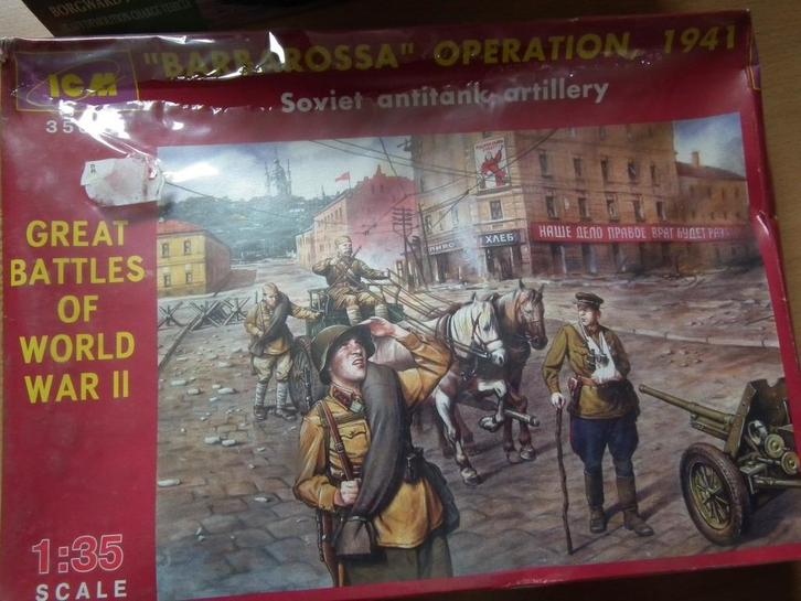 ICM 35072 Soviet antitank artillery met personeel  1/35, Hobby en Vrije tijd, Modelbouw | Auto's en Voertuigen, Nieuw, Overige typen