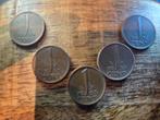 5 masl 1 Cent Munt - 1952, 1957, 1960, 1963, 1965, Postzegels en Munten, Munten | Nederland, Ophalen of Verzenden, Koningin Juliana