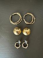 3 Paren Gouden Oorbellen, Ophalen of Verzenden, Gebruikt, Goud, Overige materialen