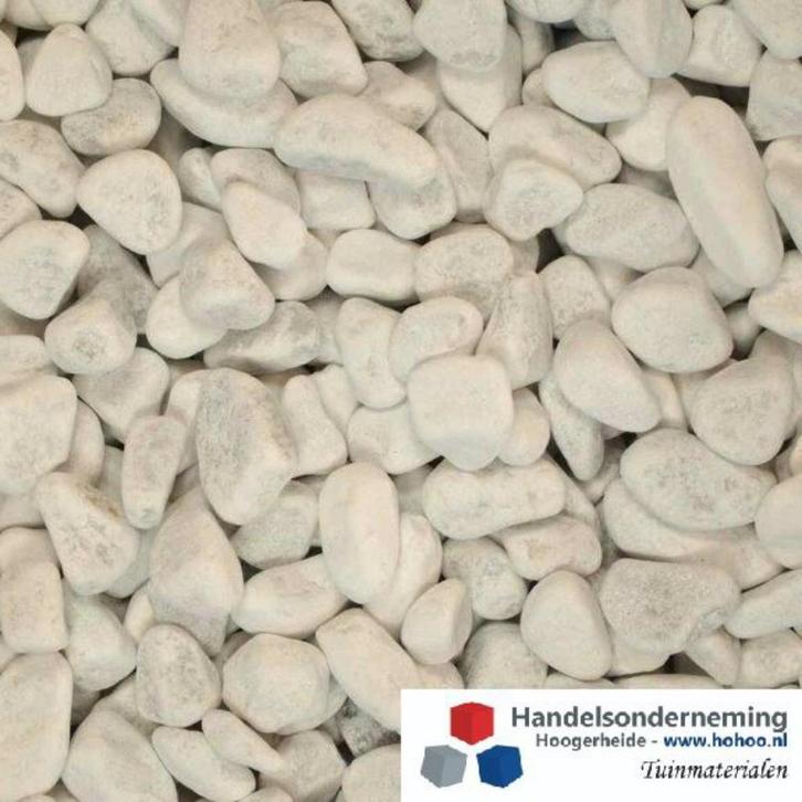 Carrara grind italiaanse witte ronde siergrind deco tuin pad, Tuin en Terras, Grind, Keien en Split, Nieuw, Grind, Wit, Overige materialen