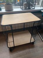Bijzet tafel kadtje op wieltjes bakkerskast modern, Huis en Inrichting, Tafels | Sidetables, Ophalen, 50 tot 100 cm, Zo goed als nieuw