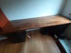 Kingsize Mahonie Bureau met Ladenkasten en  bureaustoel, Huis en Inrichting, Ophalen, Gebruikt, Bureau