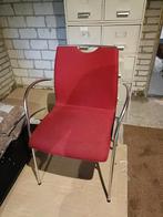 5 stevige stoelen Kusch & Co rood + chroom, Ophalen, Gebruikt, Stof, Vijf, Zes of meer stoelen