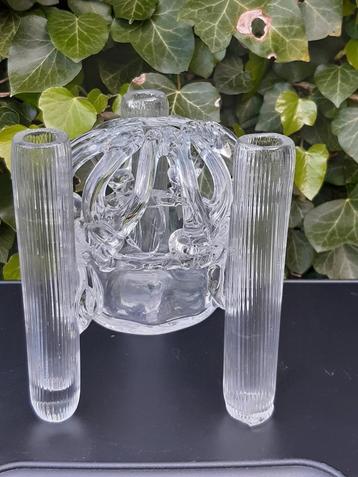 Antiek glazen bloemsteker / bloemkikker vaas puntgaaf beschikbaar voor biedingen