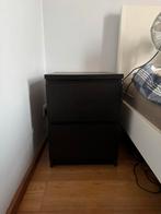 2 Zwarte IKEA Nachtkastjes, Huis en Inrichting, Slaapkamer | Nachtkastjes, Ophalen, Gebruikt, Minder dan 45 cm, Minder dan 55 cm