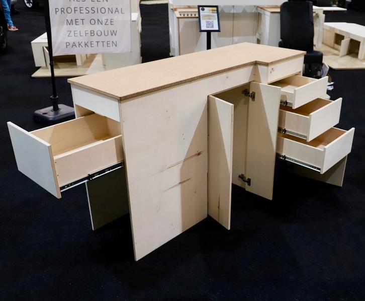 Camperkeuken keukenblok in elkaar gezet - 145cm universeel, Caravans en Kamperen, Camper-accessoires, Nieuw, Ophalen