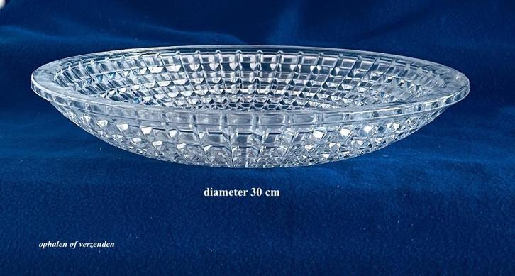 Schaal Ruit geslepen 2 kg ø 30 Glas Kristal Fruitschaal, Antiek en Kunst, Antiek | Glas en Kristal, Ophalen