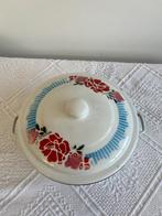 Vintage Emaille schaal met deksel, Antiek en Kunst, Antiek | Emaille, Ophalen of Verzenden