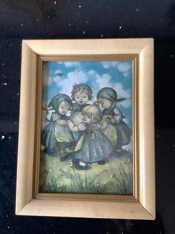 Hummel prentje in origineel lijstje fifties beschikbaar voor biedingen