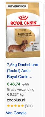 Royal canin hondenvoer volwassen teckel, Dieren en Toebehoren, Dierenvoeding, Ophalen of Verzenden, Hond
