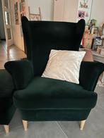 Ikea fauteuil met hocker, Huis en Inrichting, Fauteuils, Ophalen, Zo goed als nieuw, 75 tot 100 cm, 50 tot 75 cm