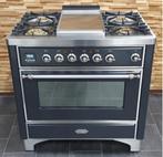 Luxe Boretti Majestic Fornuis 91cm antraciet + rvs frytop, Witgoed en Apparatuur, Fornuizen, Niet ingevuld, 60 cm of meer, Niet ingevuld