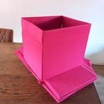 Vijf roze bakken voor ikea kast, Ophalen
