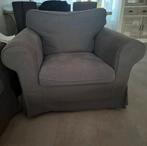 Ektorp fauteuil (ikea) en voetenbankje met opbergruimte, Huis en Inrichting, Ophalen, Gebruikt, Eenpersoons, Minder dan 150 cm