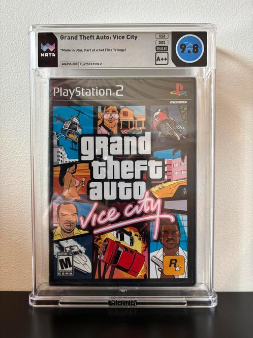 GTA Vice City PlayStation 2 / graded WATA 9.8 A++, Spelcomputers en Games, Games | Sony PlayStation 2, Nieuw, Avontuur en Actie
